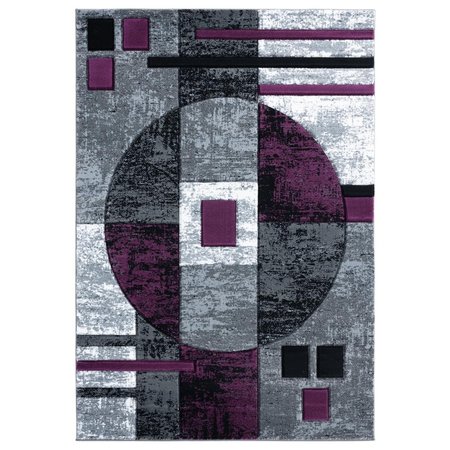 UNITED WEAVERS OF AMERICA United Weavers of America 2050 10182 24 1 ft. 10 in. x 2 ft. 8 in. Bristol Epsilon Plum Rectangle Accent Rug 2050 10182 24